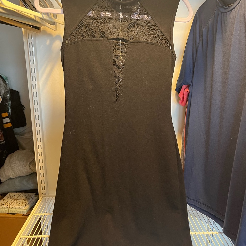 Elegant Black Lace Detail Nightgown